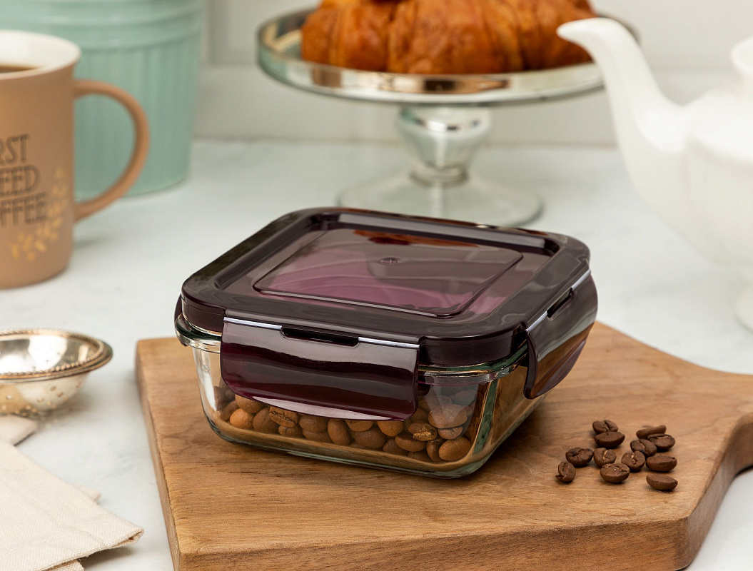 Квадратная чаша Corette 360мл - сливовый