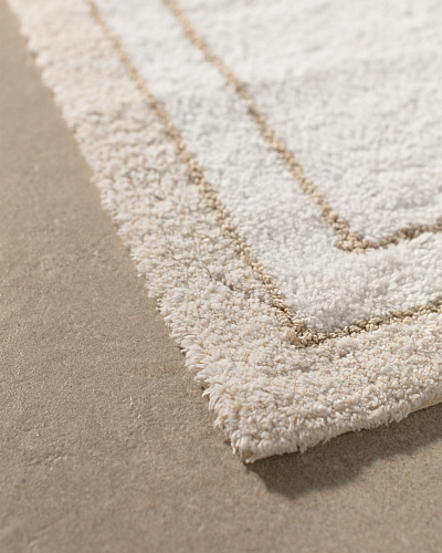 Коврик для ванной Giverny 50x80 см. - бежевый / белый