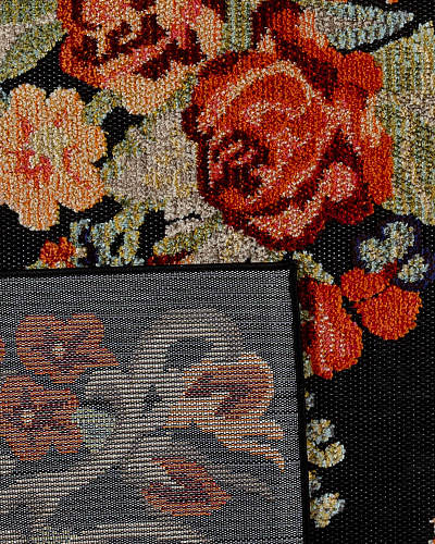 Ковер Lubien с цветами 200x300 см. - черный