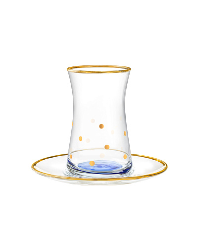 Набор стеклянных чашек и блюдец Gemma из 6 шт., 170 мл