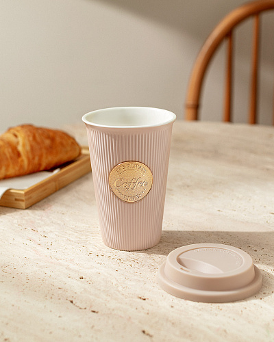 Кружка Grand - розовая. Размер:9*9*12,5см.