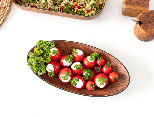 Сервировочная тарелка Ancona 12,5x25,5x2,5 см. - коричневая