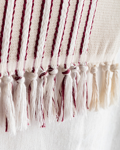 Дорожка на стол Ronnet 40x140 см. - бежевый / красный