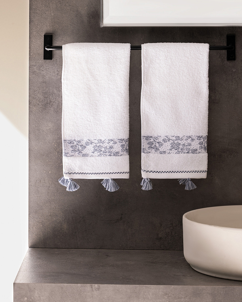 Набор полотенец для рук Fayette из 2 шт., 30x46 см. - белый