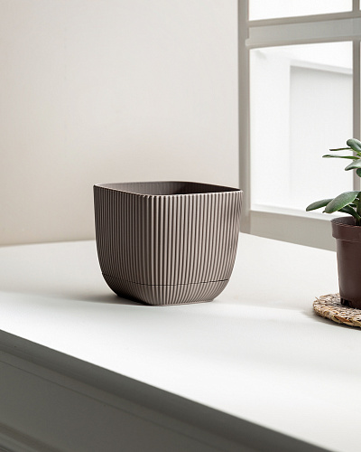 Горшок для цветов Abella 670 мл. - коричневый