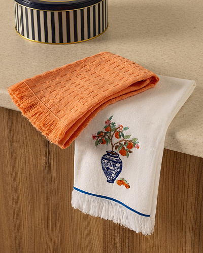 Комплект кухонных полотенец Orange из 2 шт., 40x60 см. - хлопок