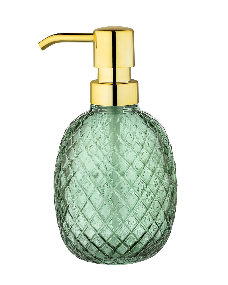 Стеклянный дозатор для жидкого мыла Tracy Layer - зеленый