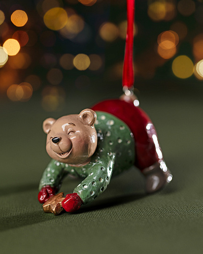 Украшение рождественское для елки Octavia 6,1x4,5x10,3 см, полиэстер