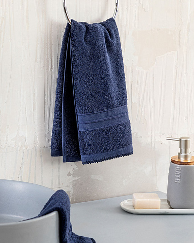 Полотенце для лица Leuven 50x70см - темно-синее