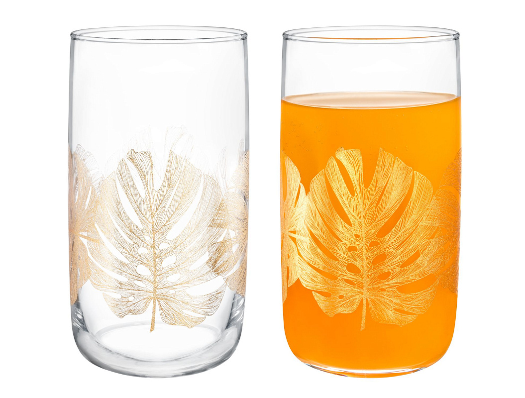 Набор стеклянных стаканов Musette-Golden, 365мл