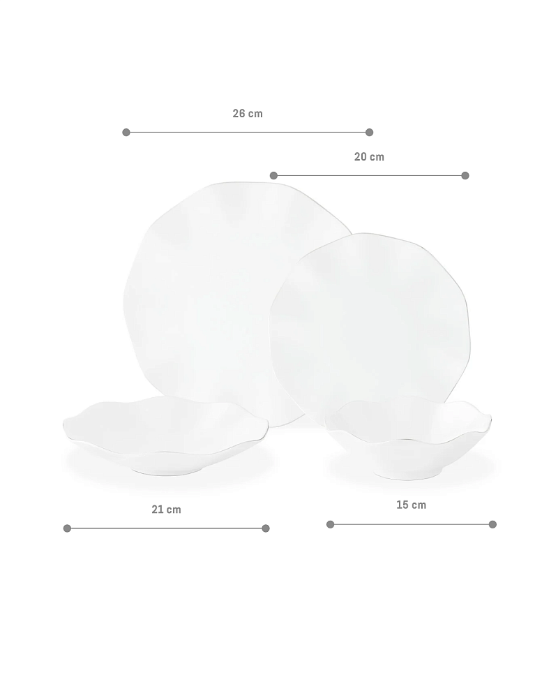 Столовый сервиз Manarolo из 24 предметов, фарфор