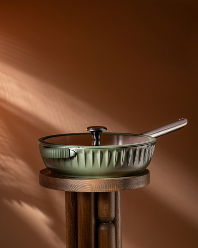 Сковорода Freya с крышкой 28x7 см, - алюминий