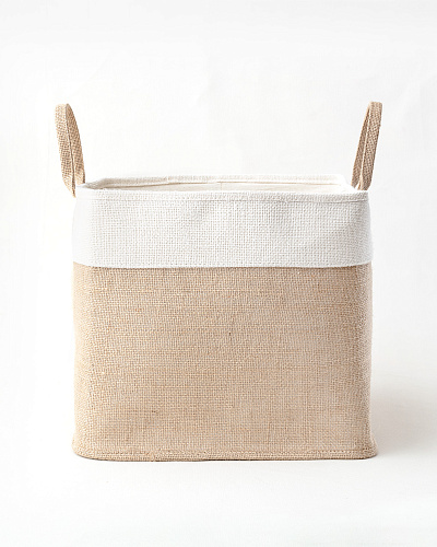 Корзина для белья Eva 33x33x30 см. - бежевая