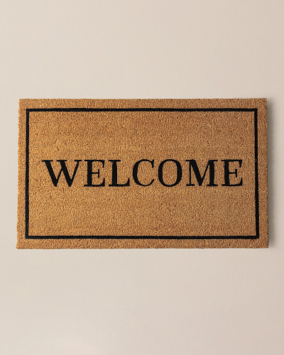 Придверный коврик Vignes 45x75 см. - горчичный / черный