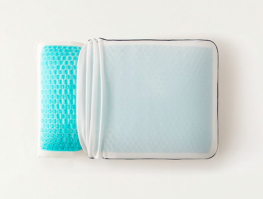 Подушка Fuchsia Visco гипоаллергенная с охлаждающим гелем 60х40 см, - вискоэластик