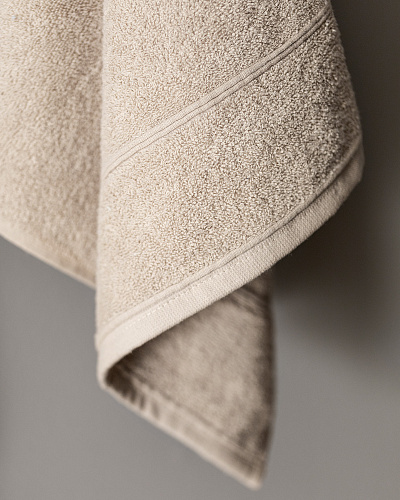 Набор банный унисекс халат и полотенце Avril 2 шт., XXL р., 50x90 см. - бежевый