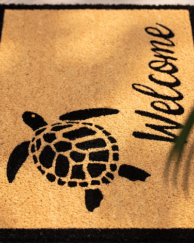 Придверный коврик Montmartre 45x75 см. - горчичный / черный