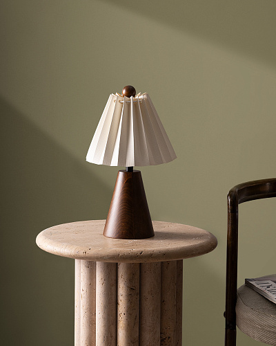 Абажур Charlotte 35x21x21 см. - бежевый / коричневый