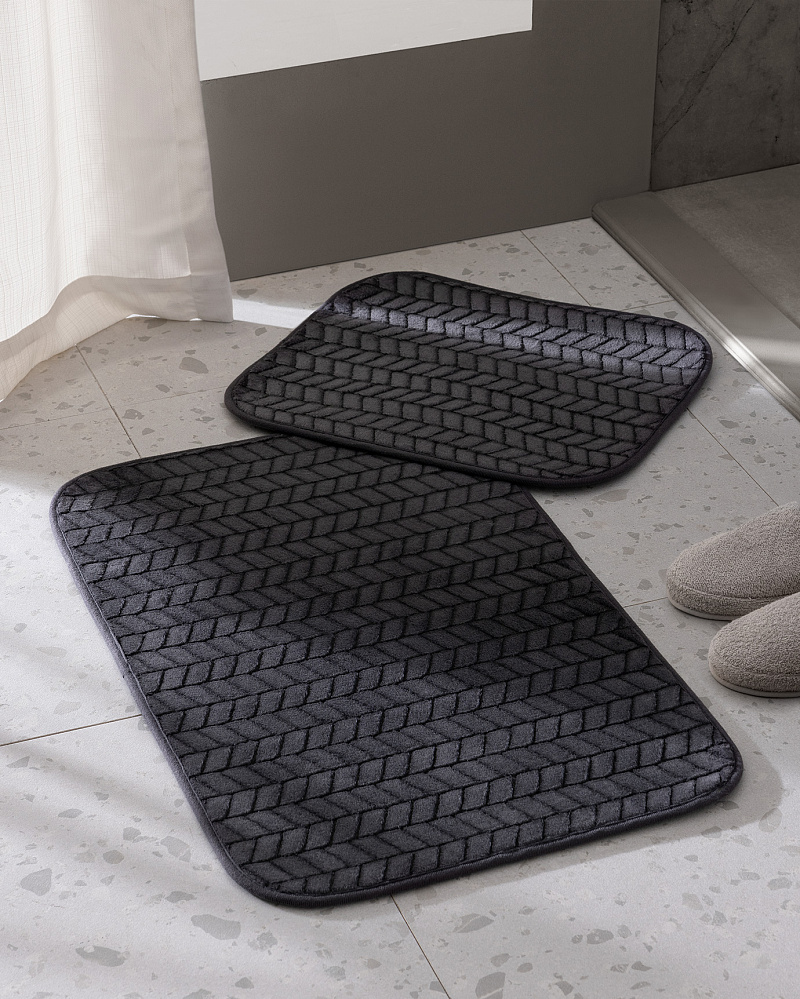 Комплект ковриков для ванной Norris из 2 шт., 50x80 см и 40x50 см. - полиэстер
