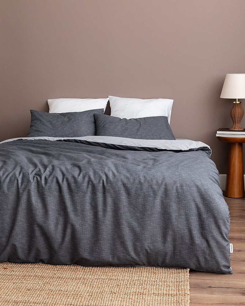 Комплект постельного белья двуспальный Jument с пододеяльником и 2 наволочками 200x220 см