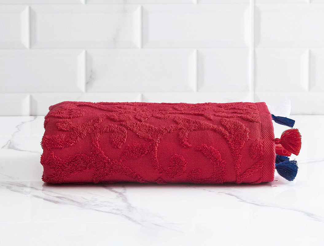 Полотенце для лица Giverny 50x70см - красное