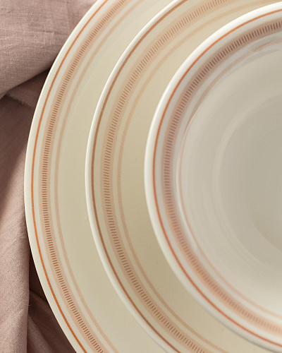 Столовый сервиз Moulin из 24 шт. - белый / персиковый