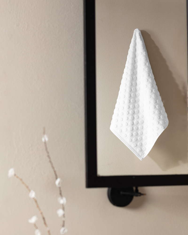 Полотенце для лица Polka Dot 50x76 см. - белое