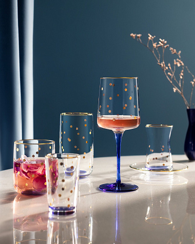 Набор стеклянных чашек и блюдец Gemma из 6 шт., 170 мл