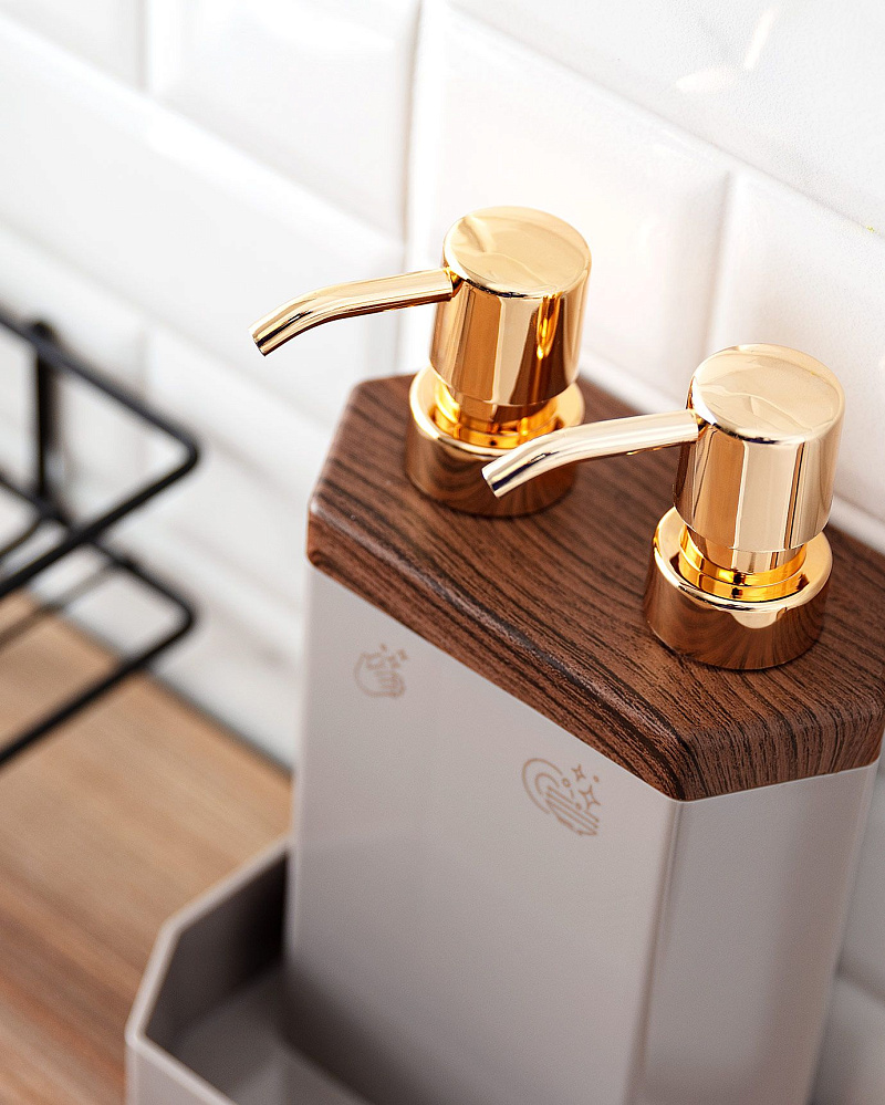 Диспенсер - пластиковый дозатор для жидкого мыла Benameur - бежевый