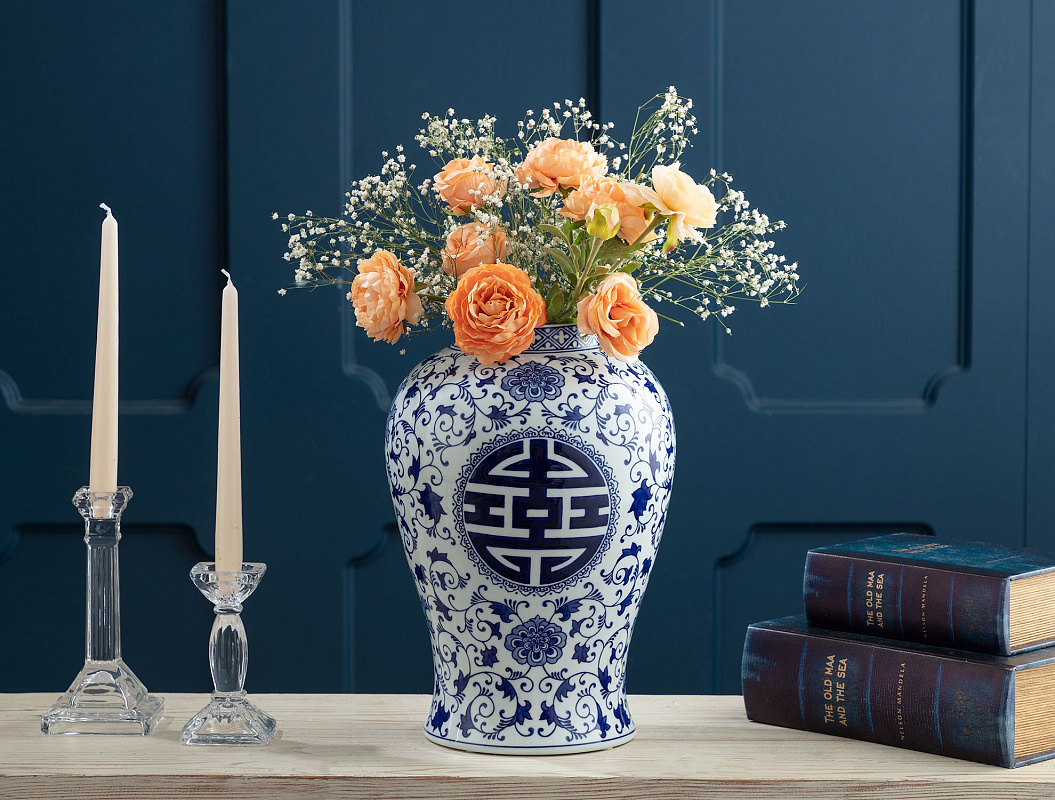 Ваза с крышкой Aubervilliers 22,5x22,5x50 см. 