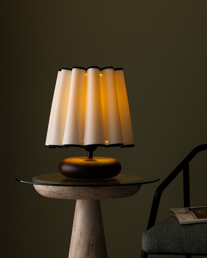 Абажур Elizabeth 36x28x28 см. - коричневый / экрю