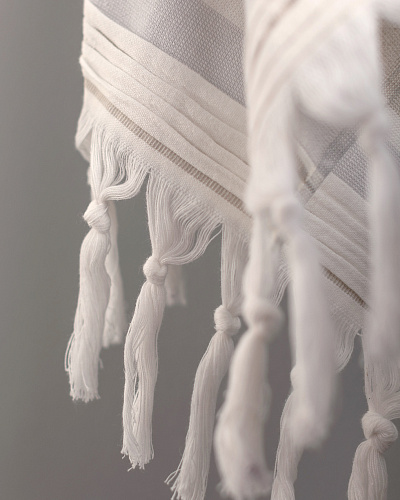 Полотенце для лица Raye Hammam 50x80 см. - голубое / бежевое