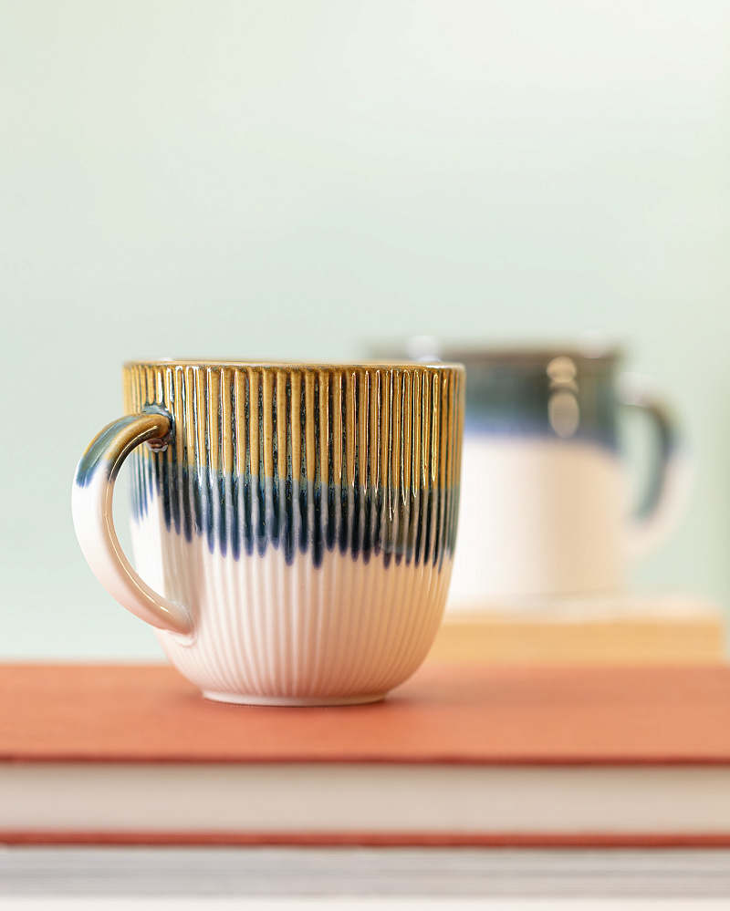 Кружка Olivie 250 мл. - белая / синяя