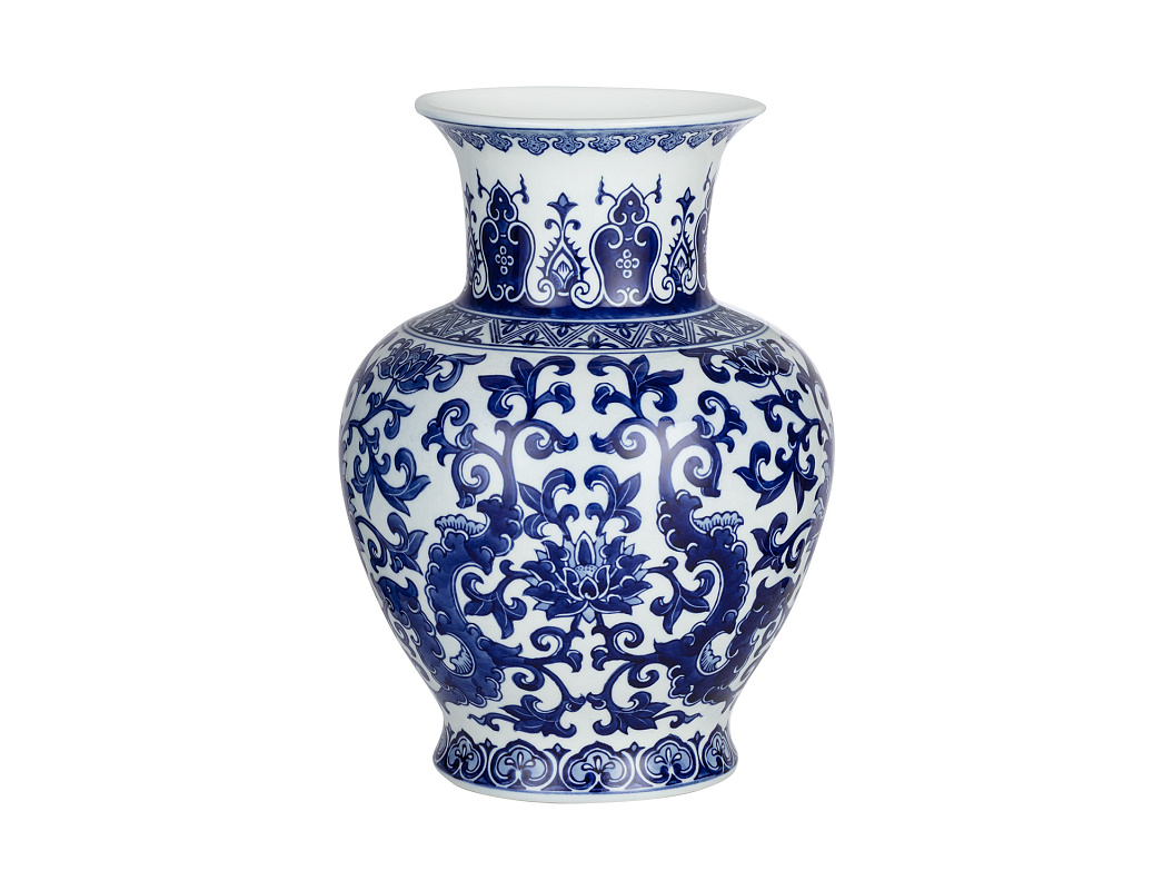 Ваза Drancy Bleu Blanc 20x20x30 см, фарфор