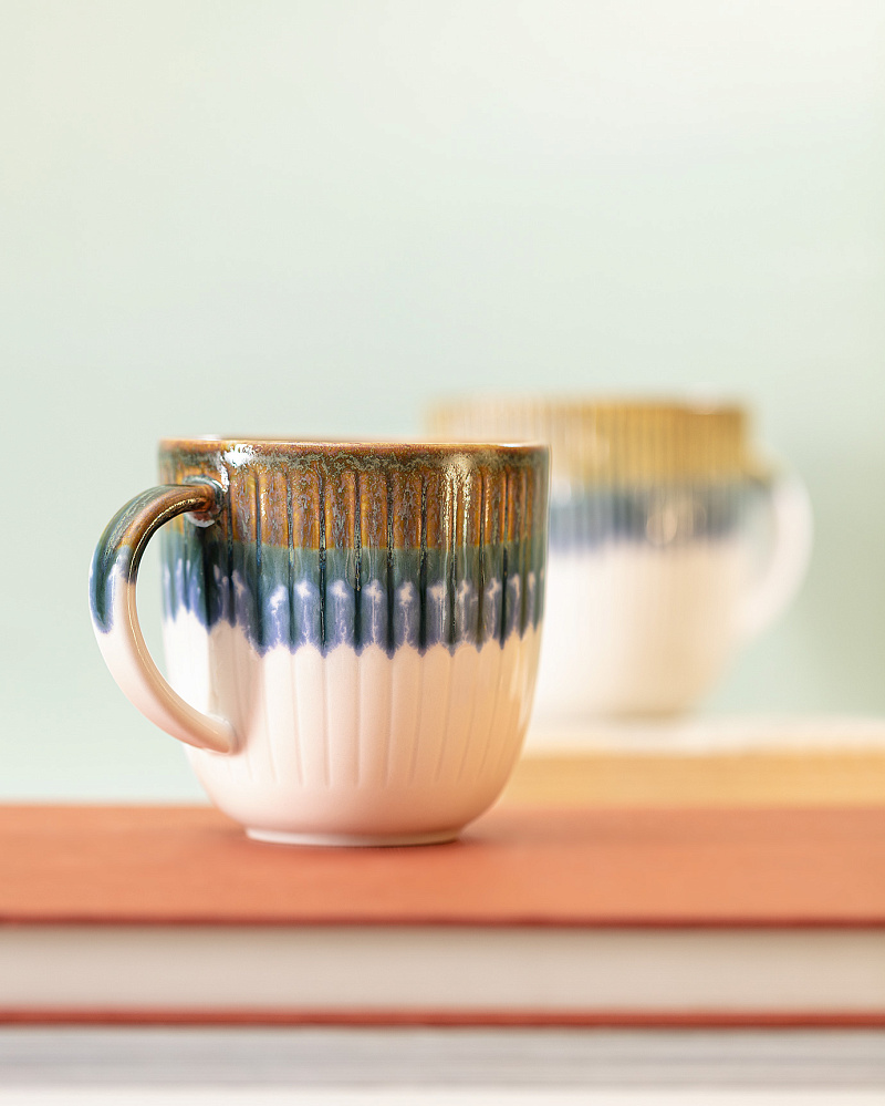 Кружка Kleby 250 мл. - белая / синяя