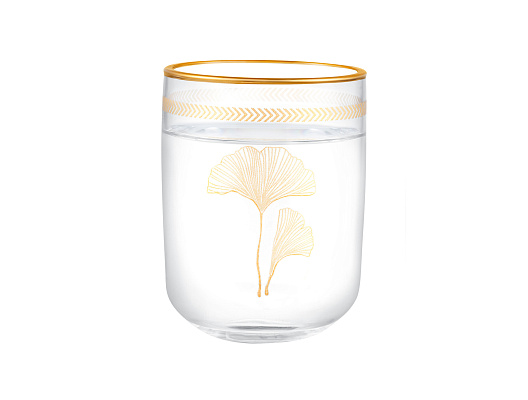 Набор стеклянных стаканов для напитков Musette Lovely Ginkgo Leaves из 4 шт., 270мл