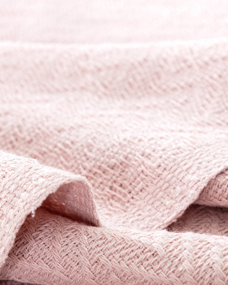 Покрывало двуспальное Stephane Woven 220x240 см. - пудровое