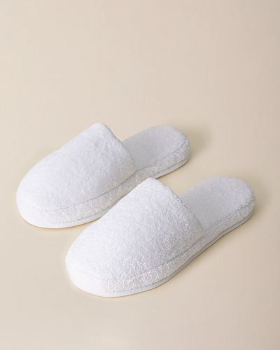 Махровые тапочки Coralie - белые