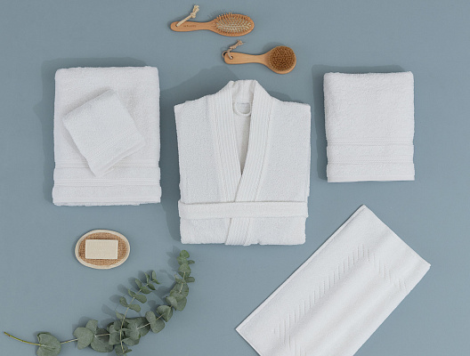 Халат-кимоно унисекс Ryella Hotel Collection L-XL р. - белый 