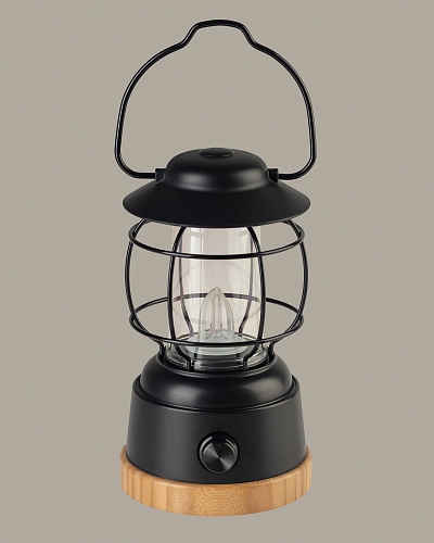 Светильник Klina Touch с ручкой 12x30,5 см, - пластик, бамбук, металл