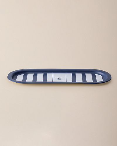 Овальный поднос Joly 36x17x2 см. - синий / белый