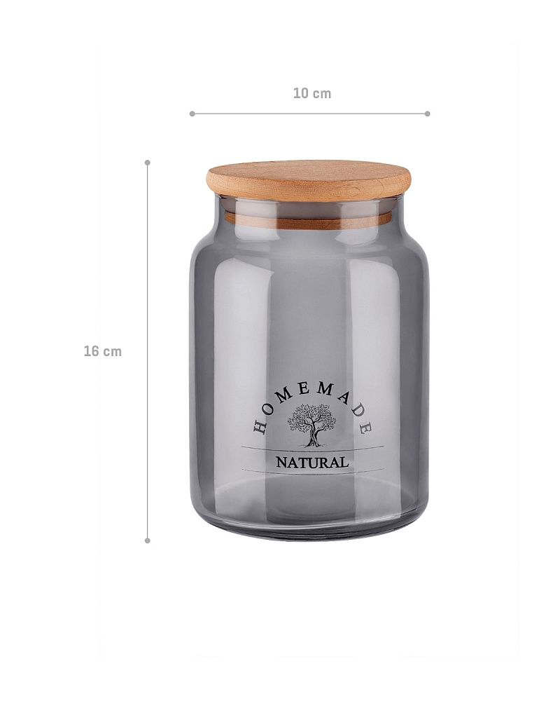 Банка Florence Colore 890 мл. - серая