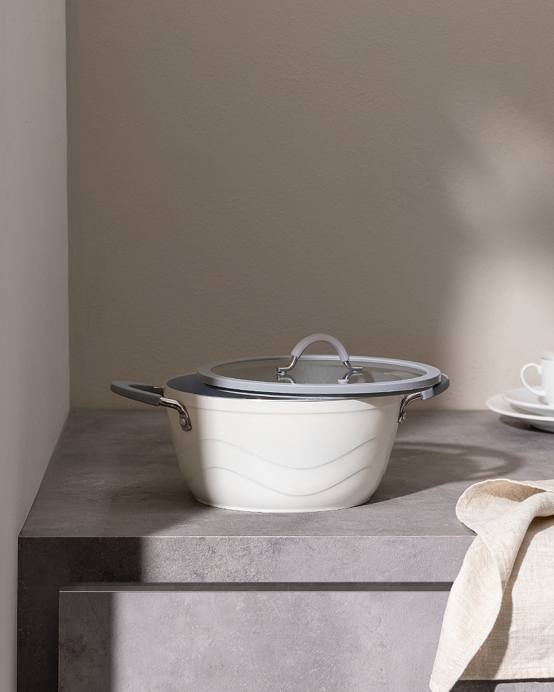 Кастрюля Albus с крышкой 2,9 л., - алюминий